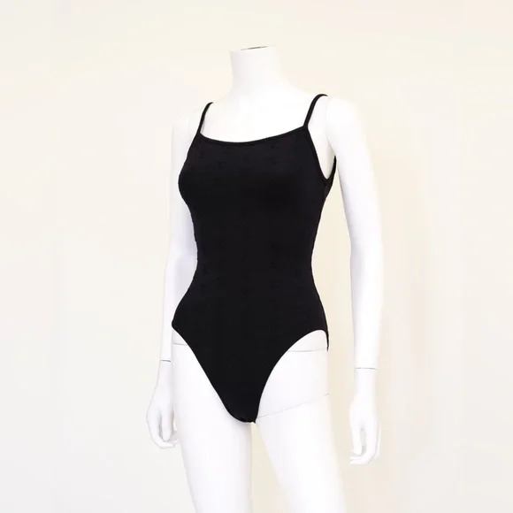 Chanel Black CC Logo One-Piece size 40